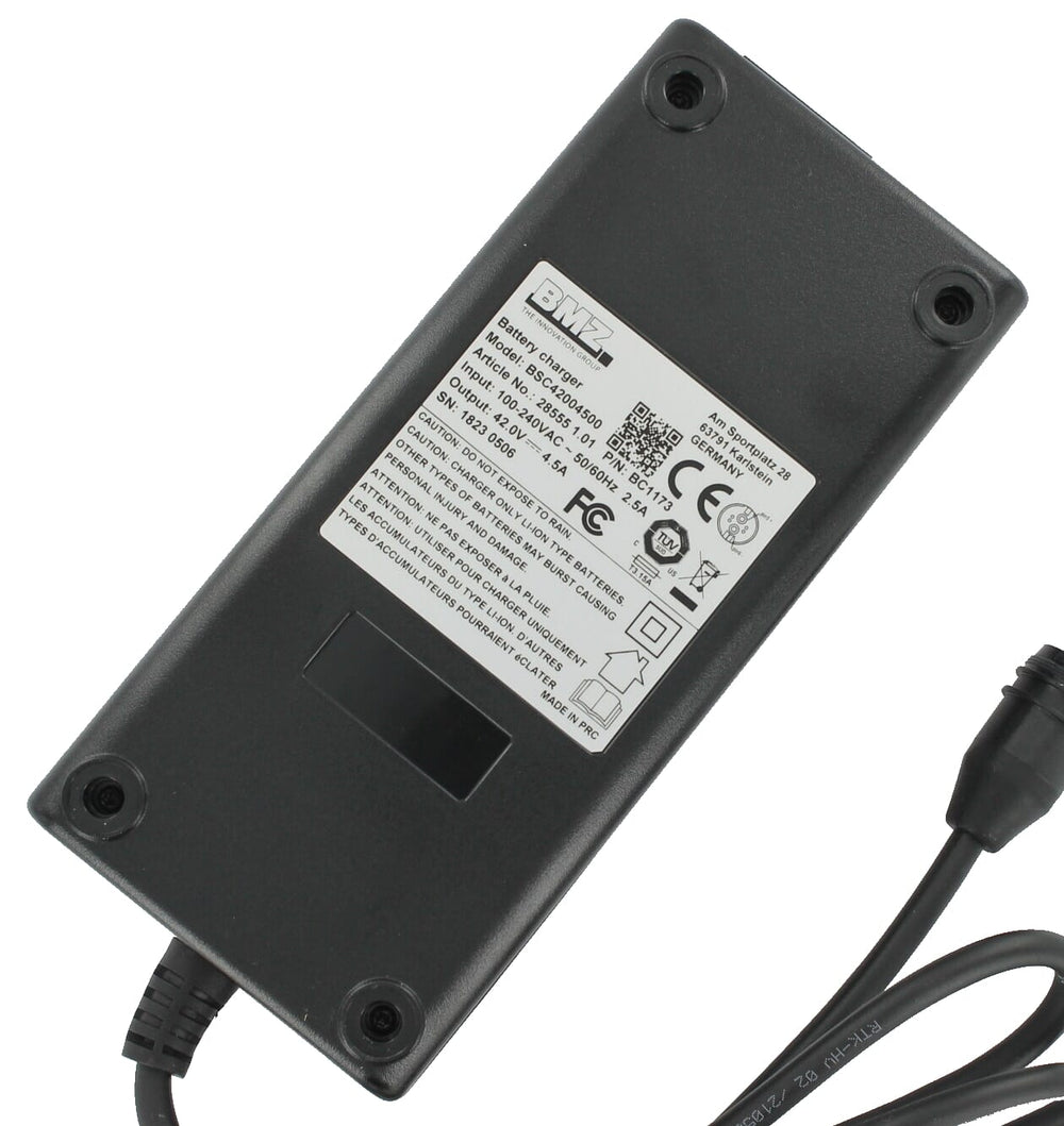 BMZ acculader li-ion 42v 4,5a stekker rosenberger