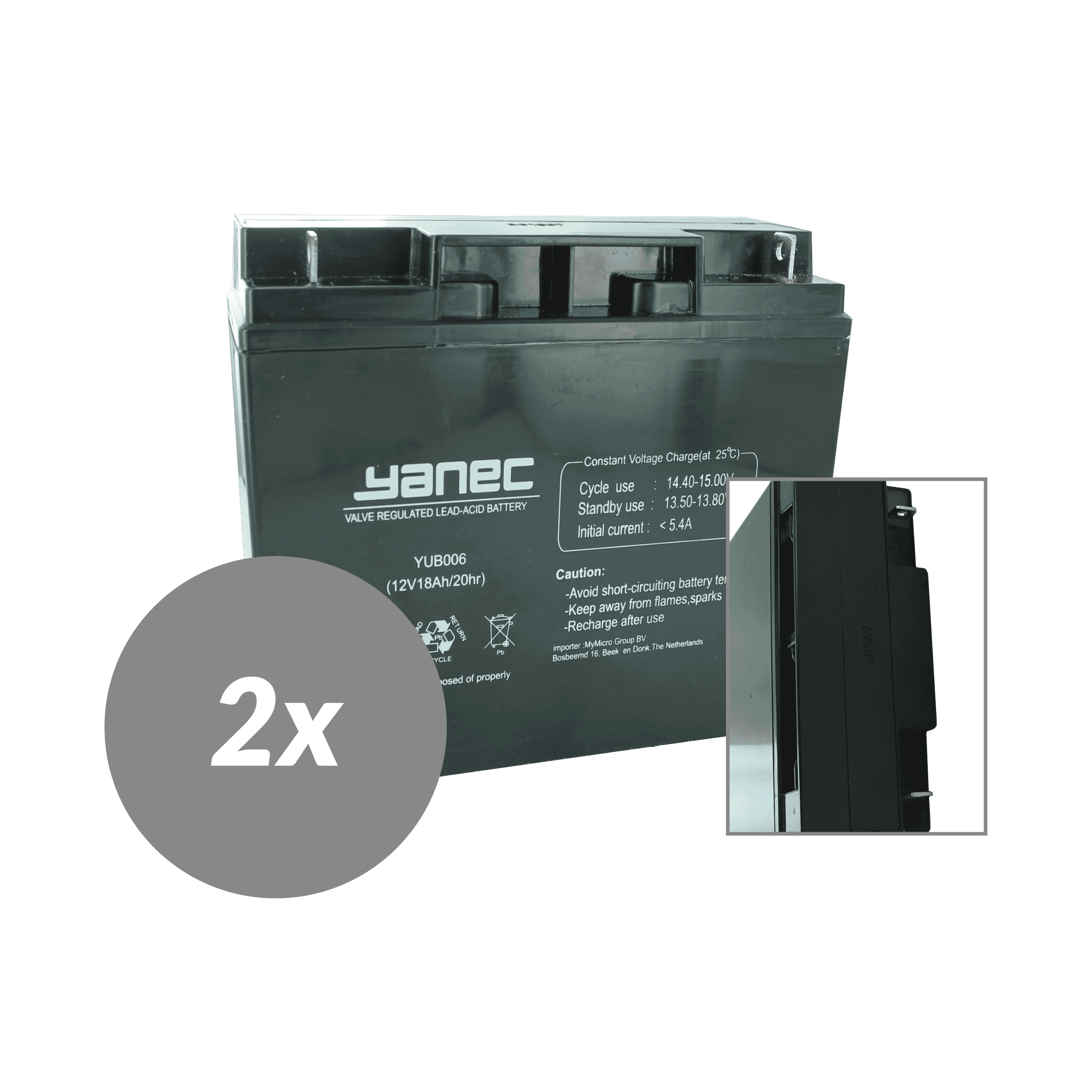Yanec ups batterij vervangingsset rbc7 (excl. kabels)