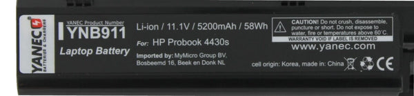 Yanec laptop accu 5200mah