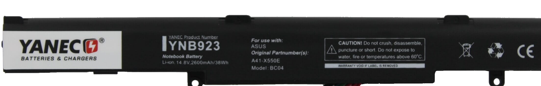 Yanec laptop accu 2600mAh