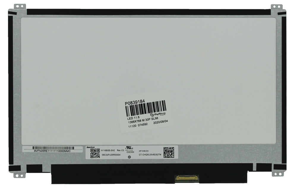 Oem 11,6 inch lcd-scherm 1366x768 mat 30pin edp