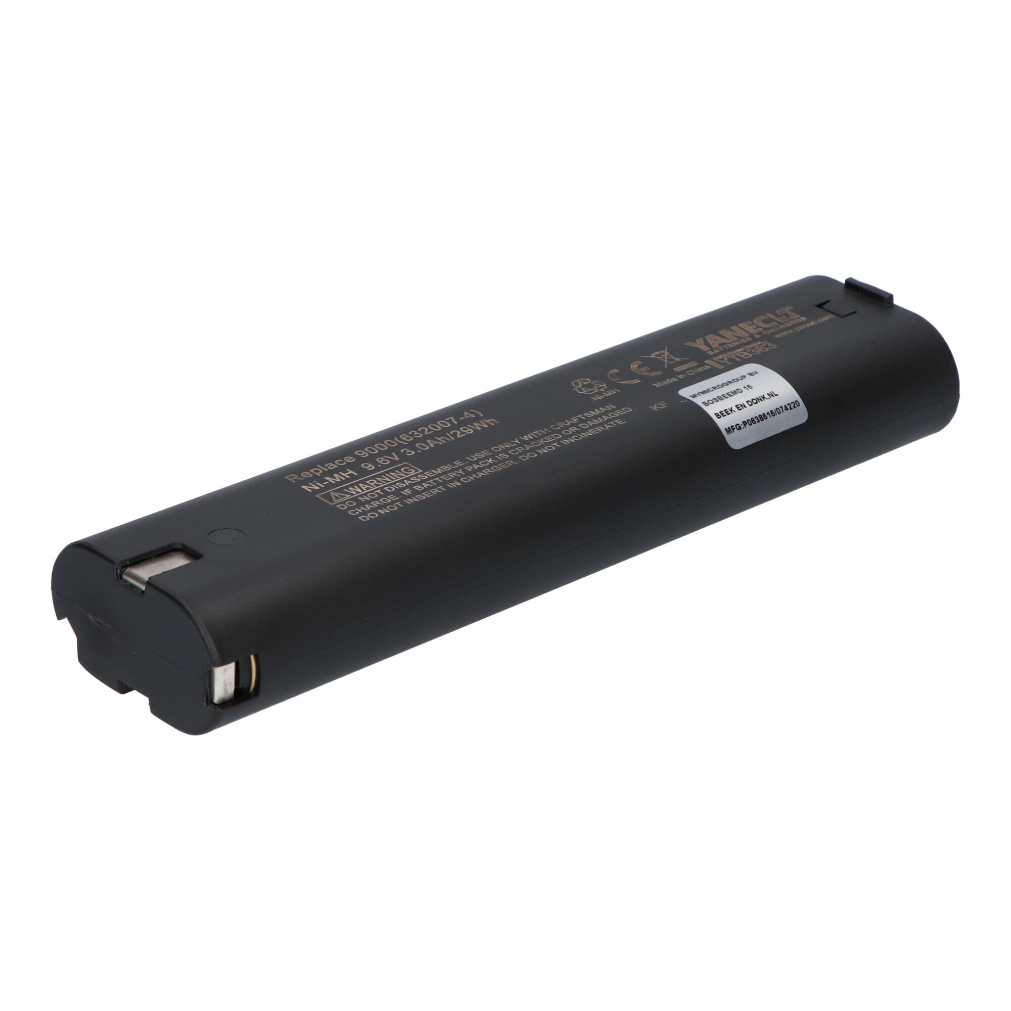 Ryobi yanec gereedschap accu 9.6v 3ah ni-mh voor makita intern