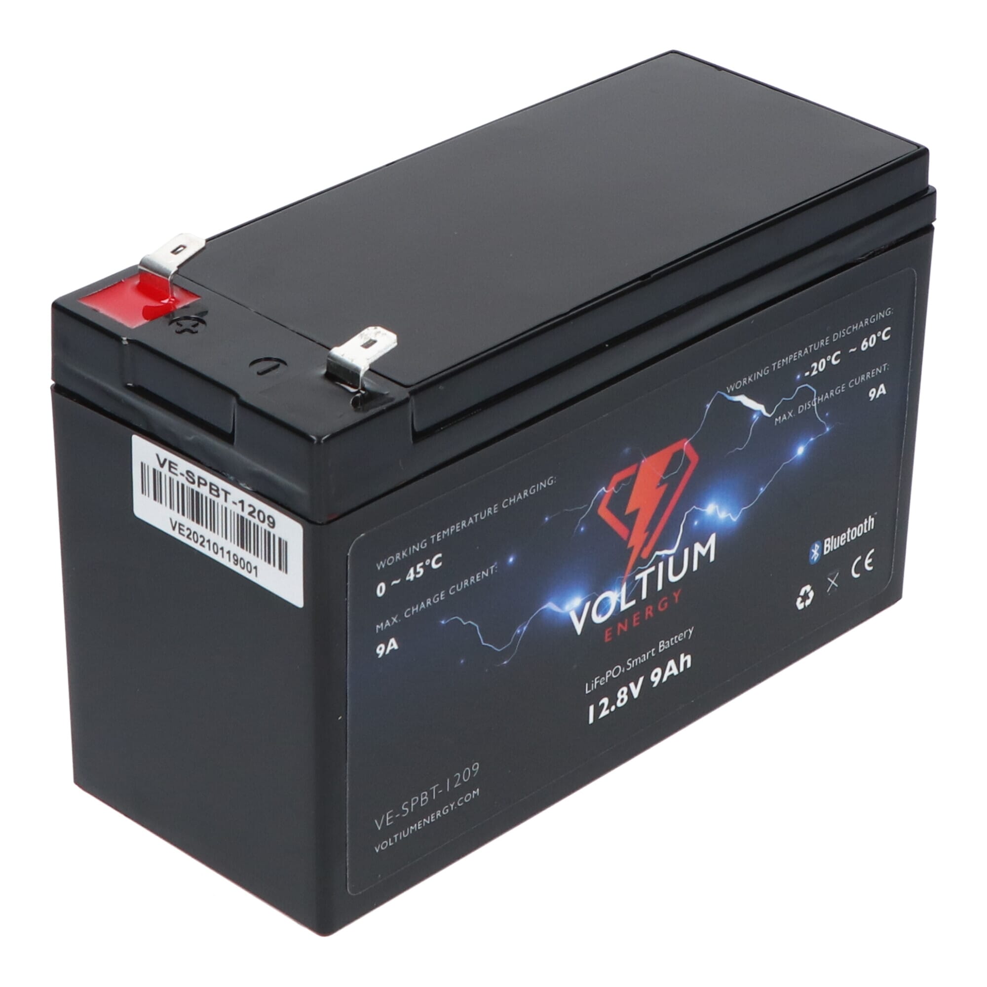 Voltium Energy Lifepo4 accu 12,8V - 9Ah Bluetooth