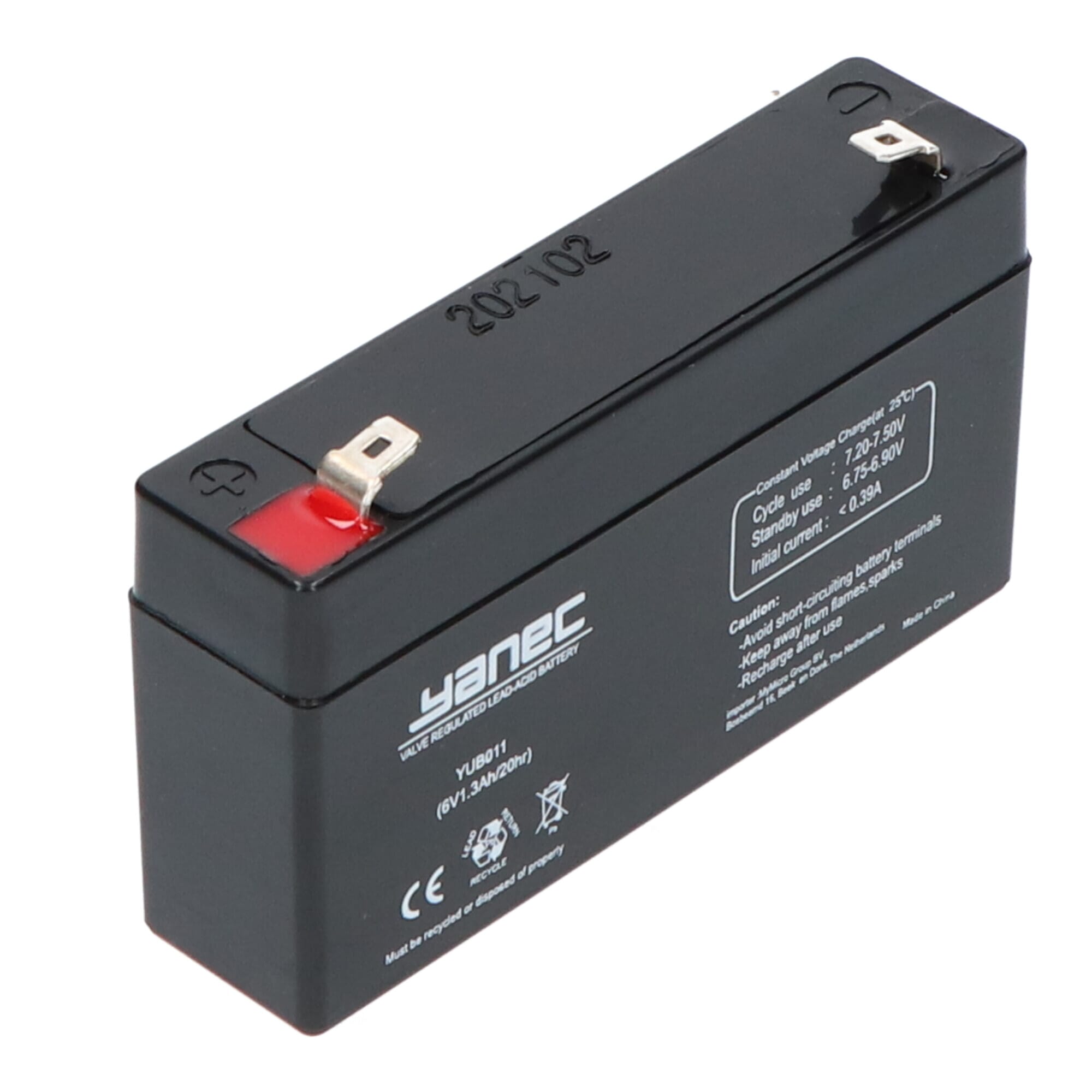 Yanec loodaccu 6v 1.3ah