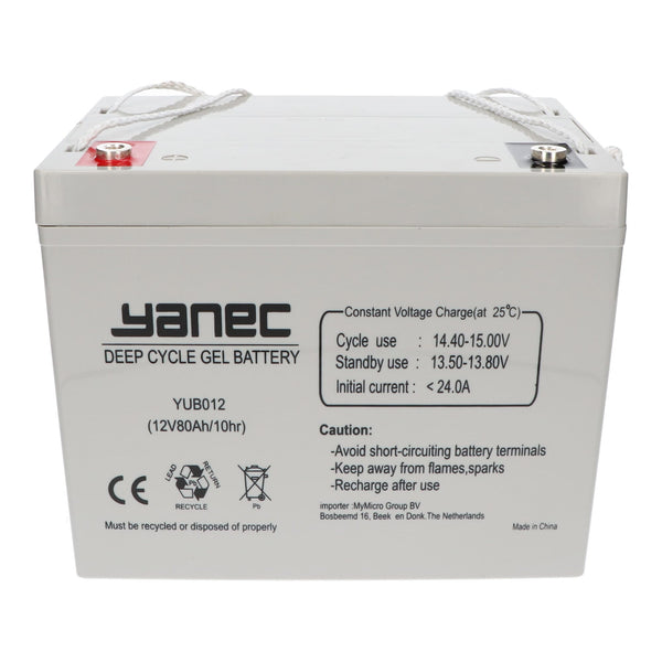 Yanec gel accu 12v 80ah
