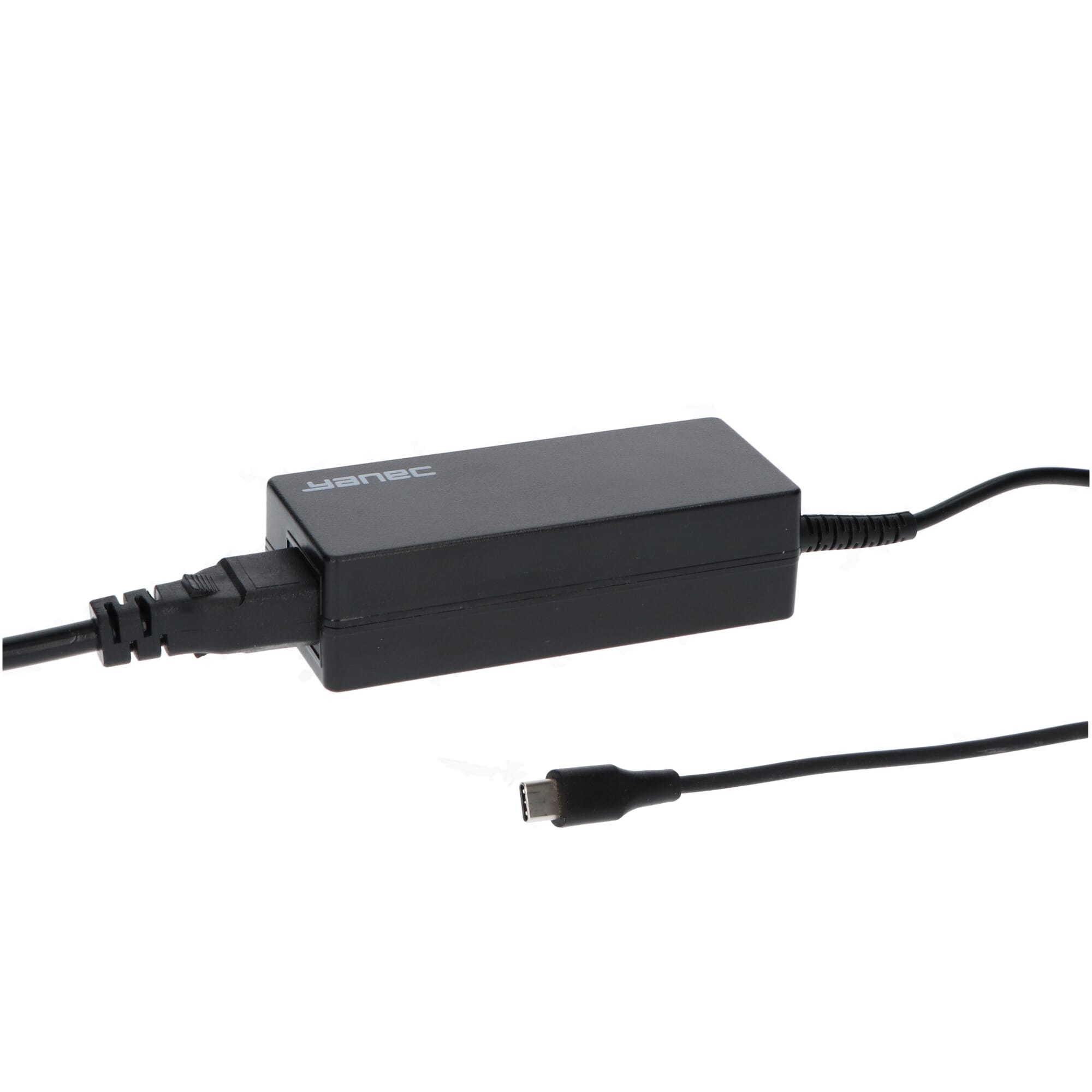 Universeel yanec laptop usb-c ac adapter 65w zwart