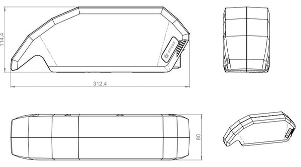 Bosch powerpack 720wh frame e-bike vision (bes2)