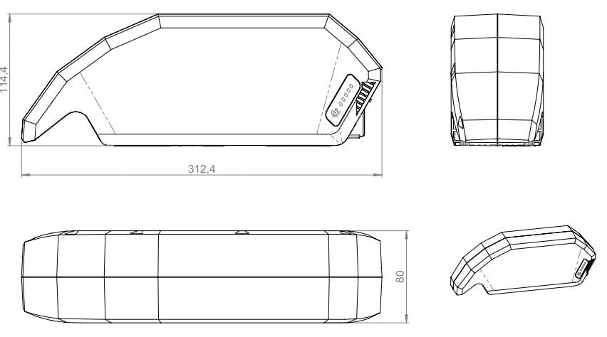 Bosch powerpack 720wh frame e-bike vision (bes2)