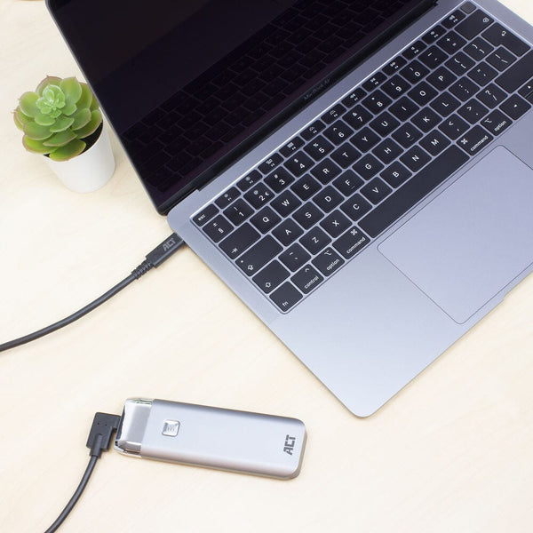 Act usb 3.2 gen1 aansluitkabel c male - c male (haaks) 2m