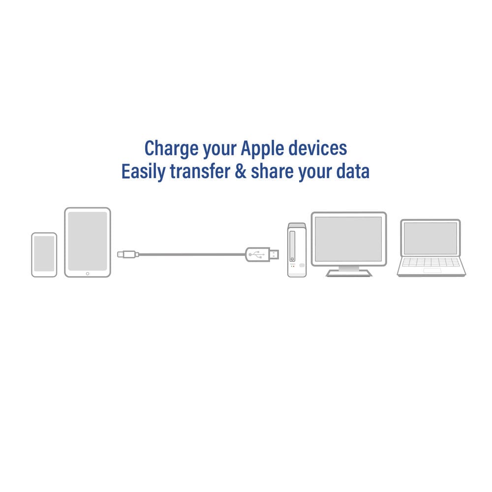 ACT USB A naar Lightning laden datakabel 2m MFI gecertificeerd