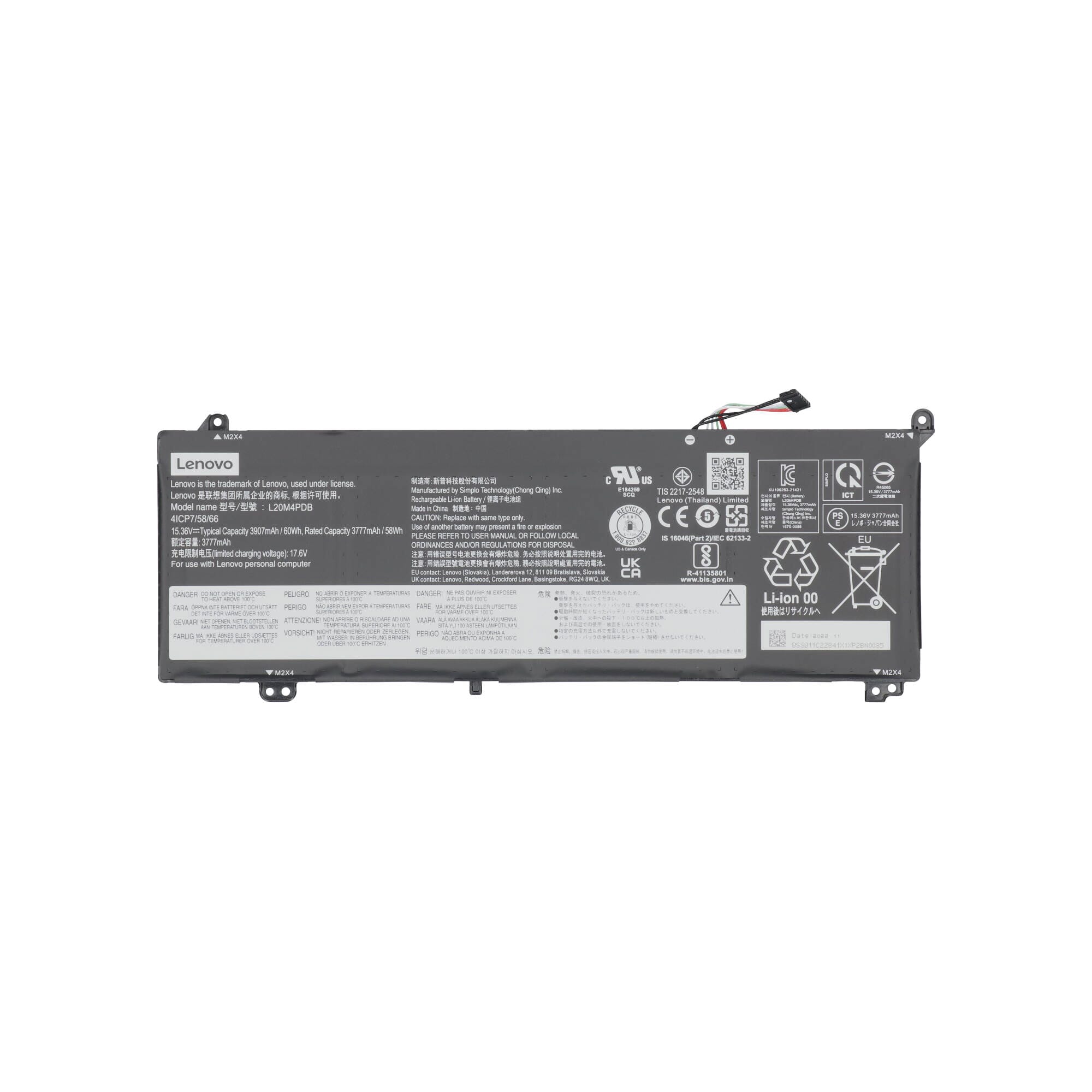 Lenovo laptop accu 3770 mAh