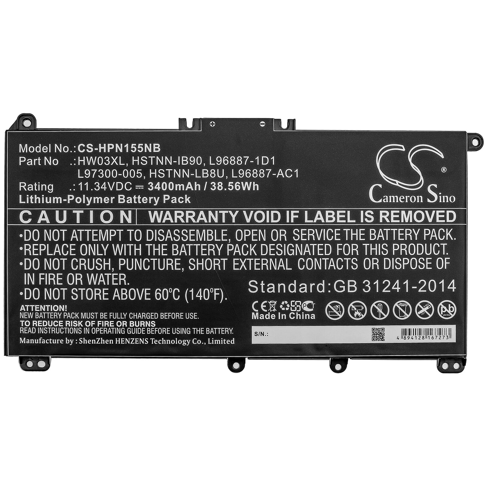 Vervangende onderdelen laptop accu 3400mAh