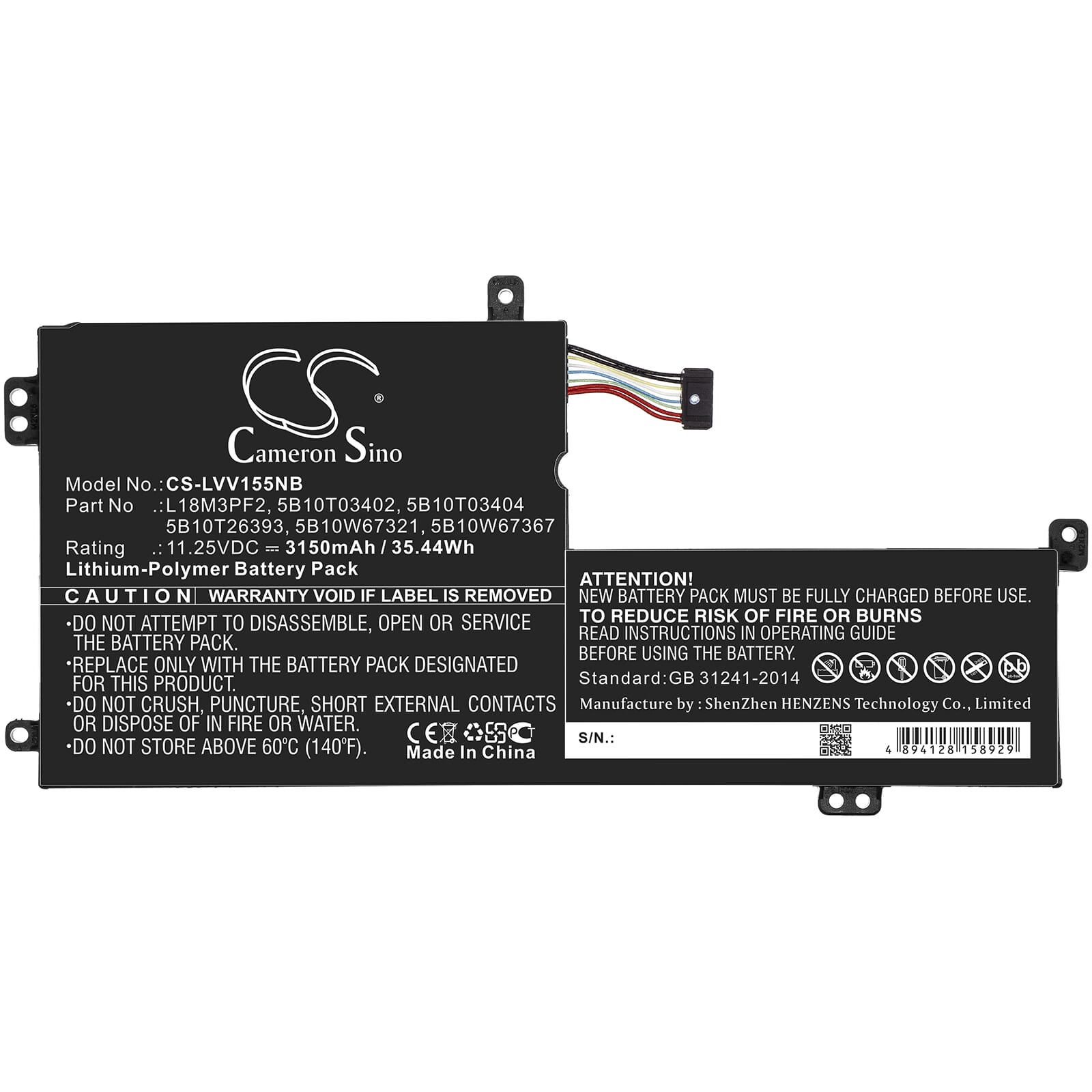 Lenovo laptop accu 3150mAh