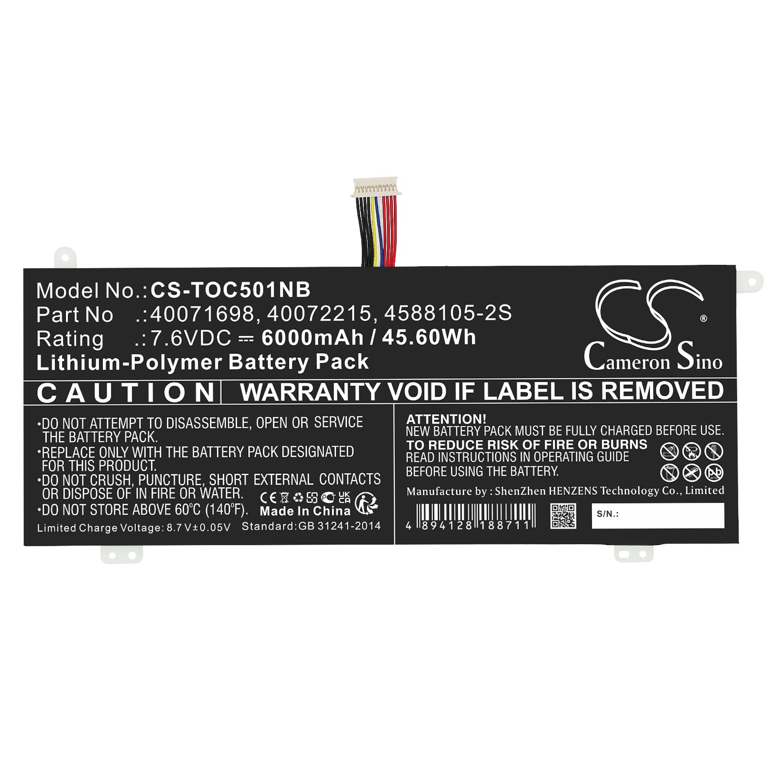 Vervangende onderdelen laptop accu 6000mAh