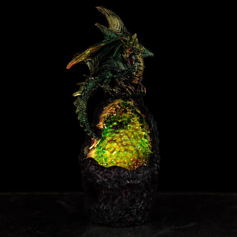 Donkere legendes kristalgrot led draak