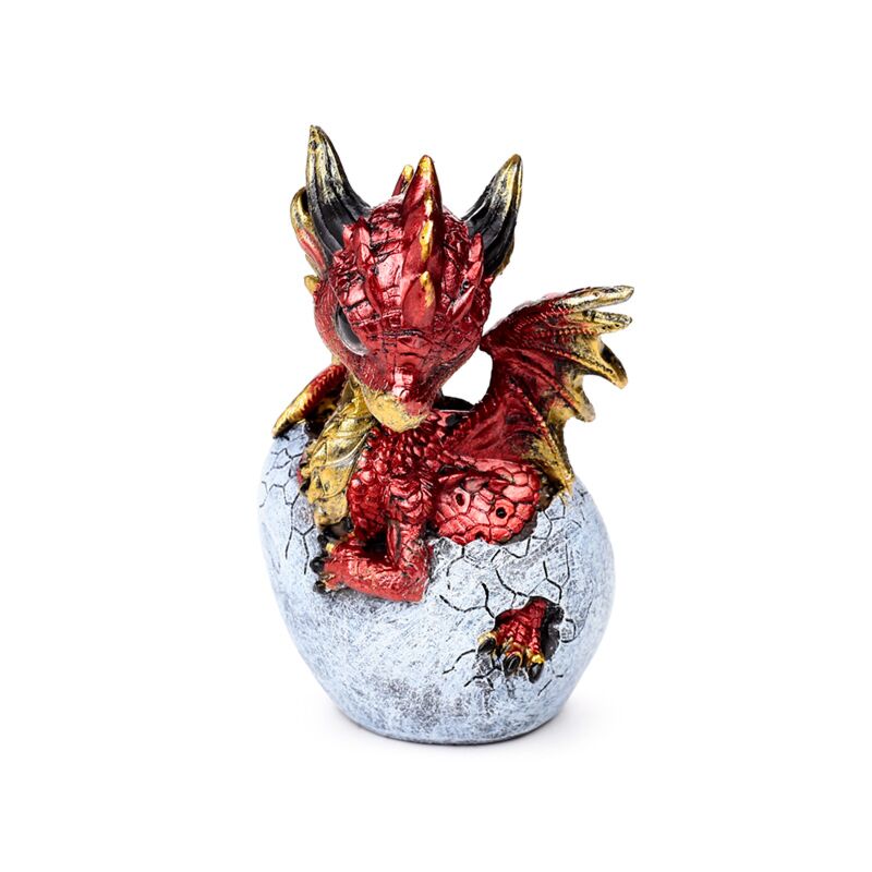 Elements grappige baby vuur draak uitkomend ei