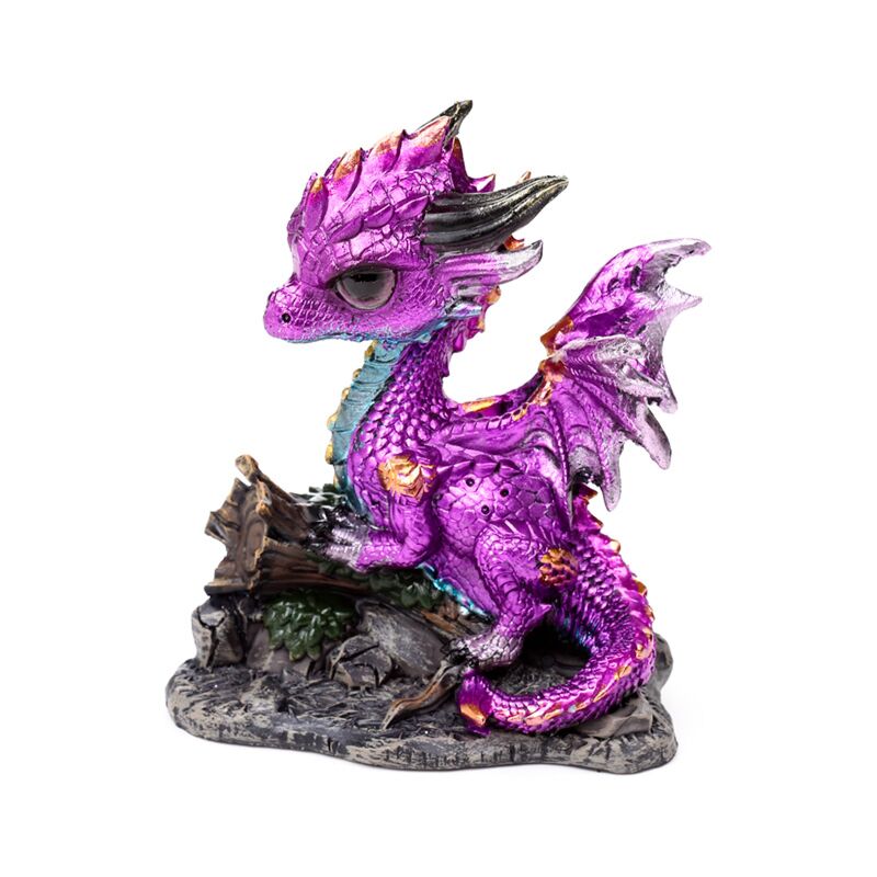 Elements grappige baby amethist bos draak