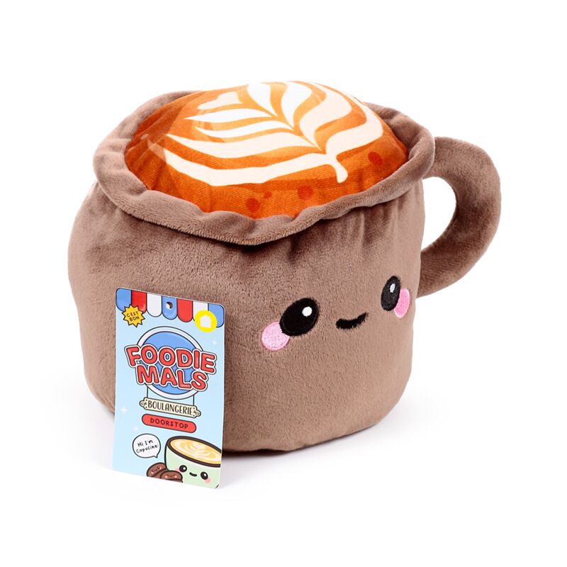 Foodiemals cappuccino pluche deurstopper