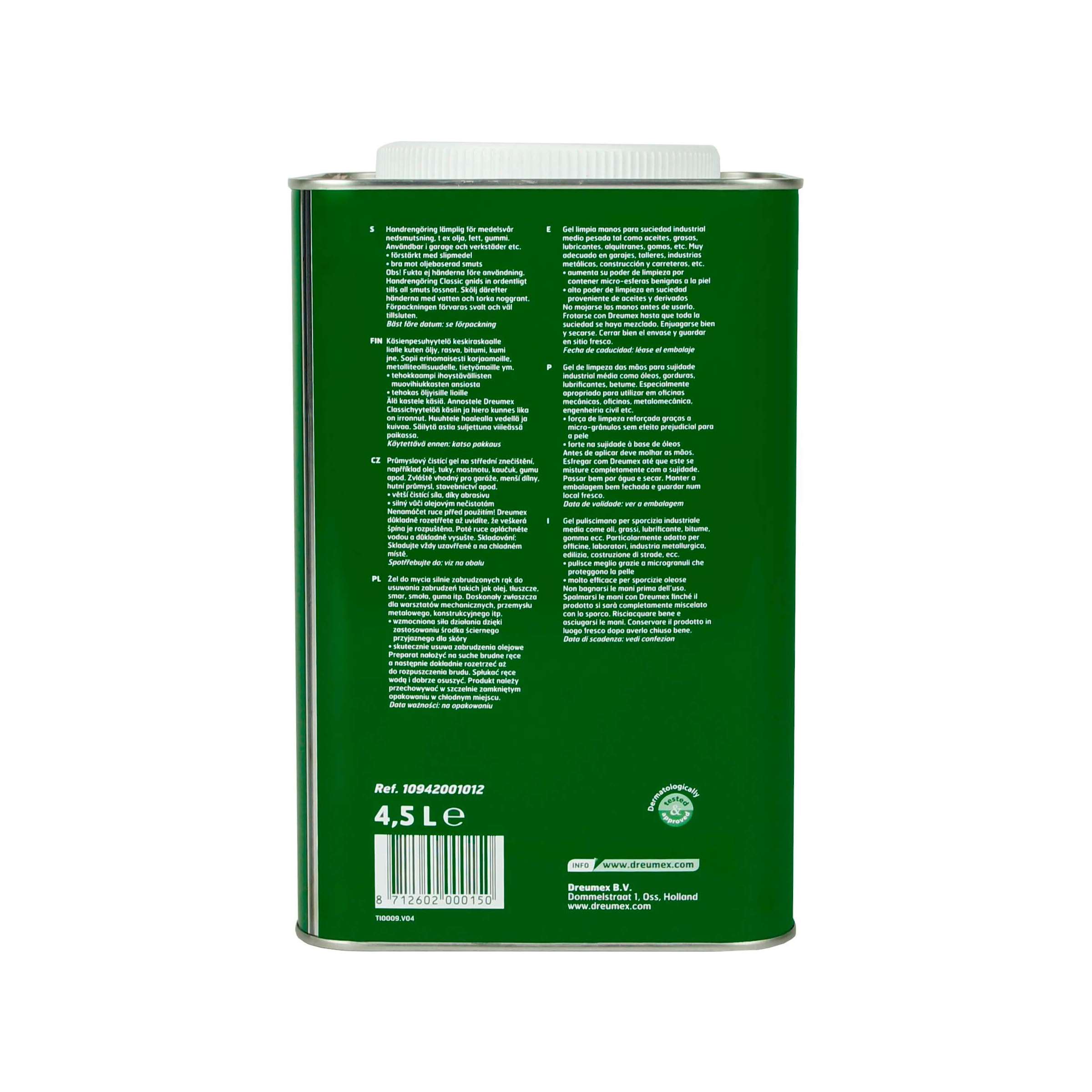 Zeep Dreumex blik rood 4.5 ltr classic