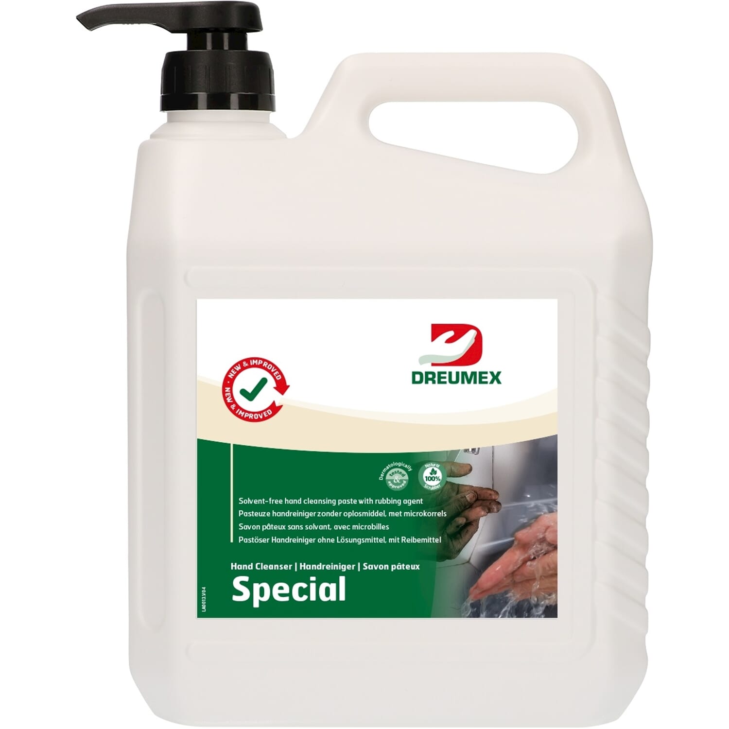 Dreumex handreiniger handzeep speciaal 2,7kg blik met pracht en praal