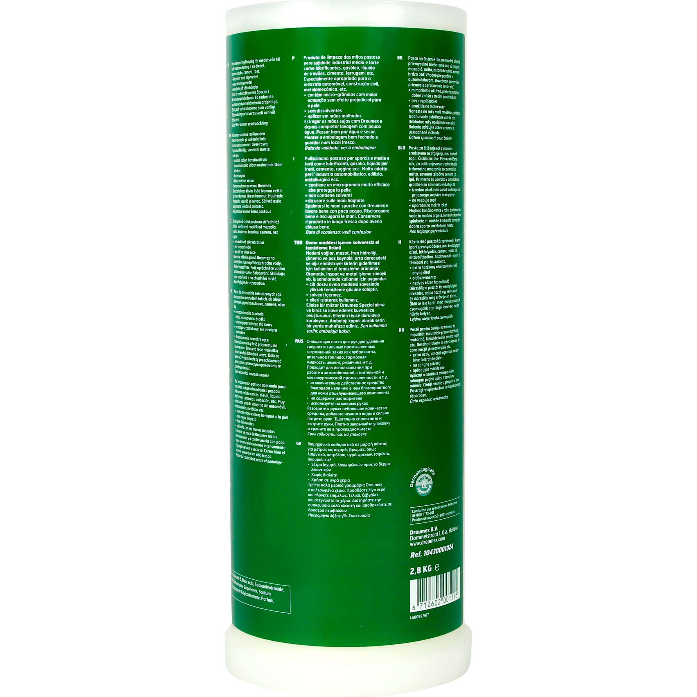 Dreumex nettoyant pour les mains spécial 2,8 kilo cartouche one2clean