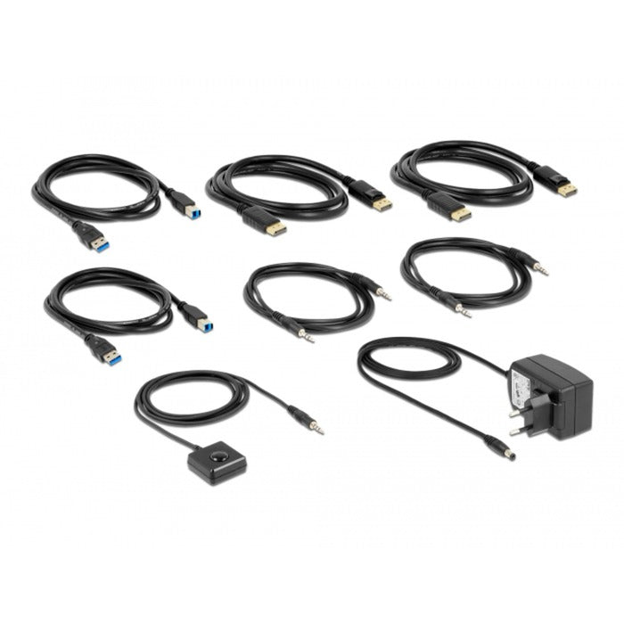 DeLOCK DeLOCK DisplayPort 1.4 KVM-switch, 8K 60Hz, USB 3.2 Gen 1