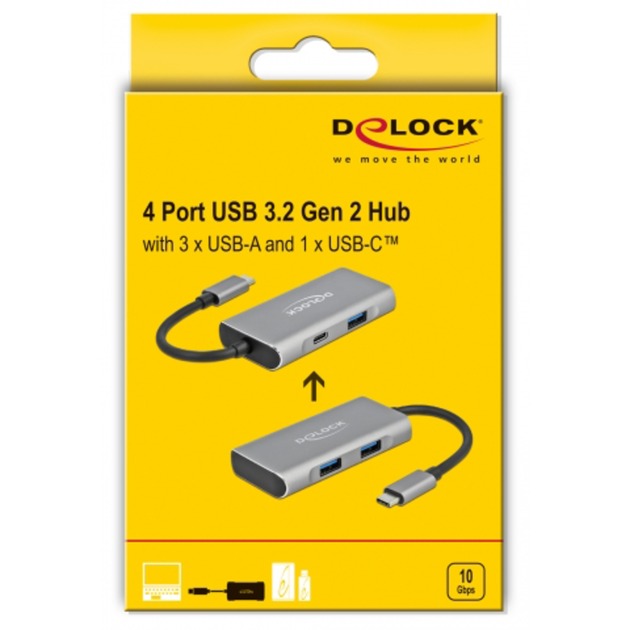 DeLOCK DeLOCK Externe USB 3.2 Gen 2 USB Type-C Hub