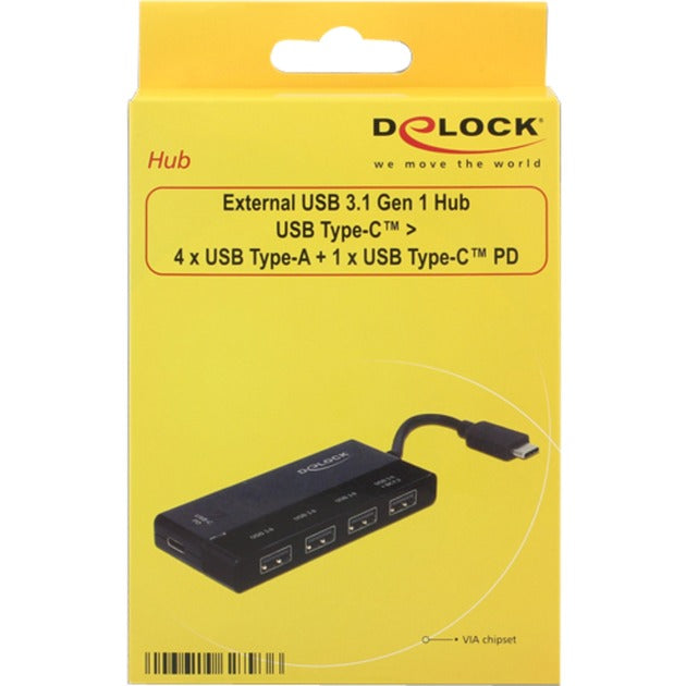 DeLOCK DeLOCK Externe USB 3.1 Gen 1 USB-C > 4x USB-A + 1x USB-C