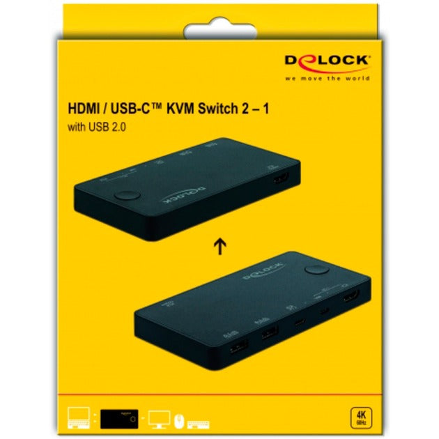 DeLOCK DeLOCK HDMI USB-C KVM-switch 4K 60 Hz met USB 2.0