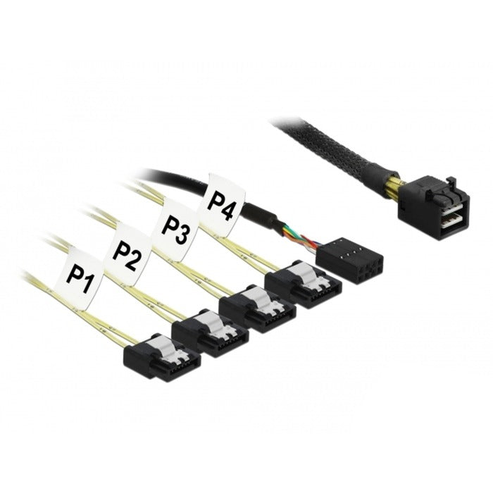 DeLOCK DeLOCK Mini SAS HD SFF-8643 > 4x SATA 7-pins Reverse + Side