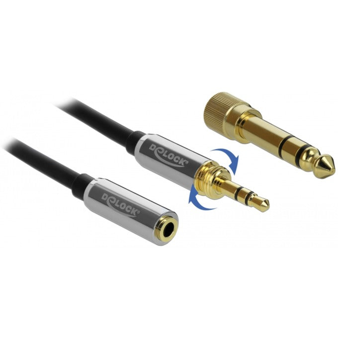 DeLOCK DeLOCK Stereo Jack 3,5 mm 3-Pin mannelijk > vrouwelijk
