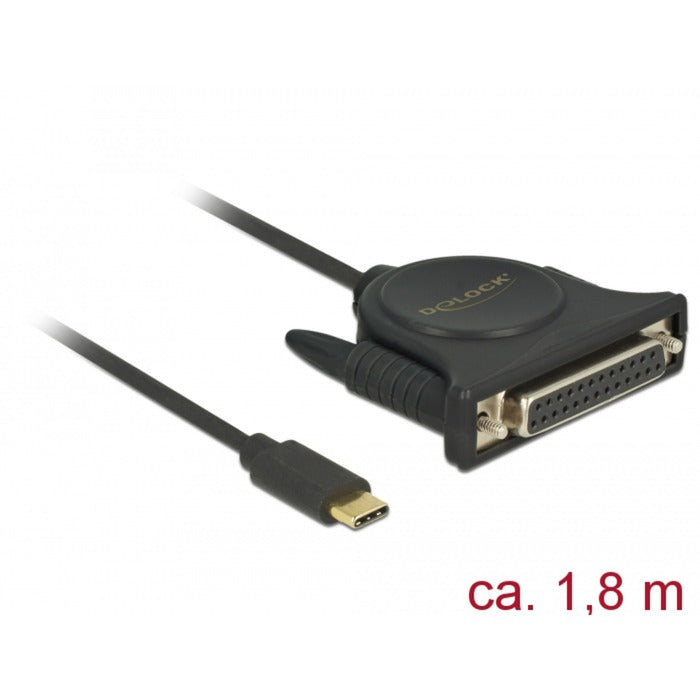 DeLOCK DeLOCK USB-C 2.0 mannelijk > 1 x Parallel DB25 vrouwelijk