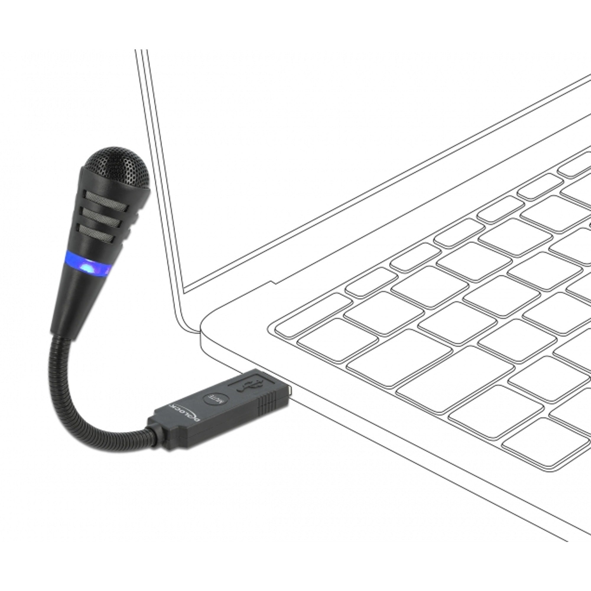 DeLOCK DeLOCK USB zwanenhalsmicrofoon met mute knop