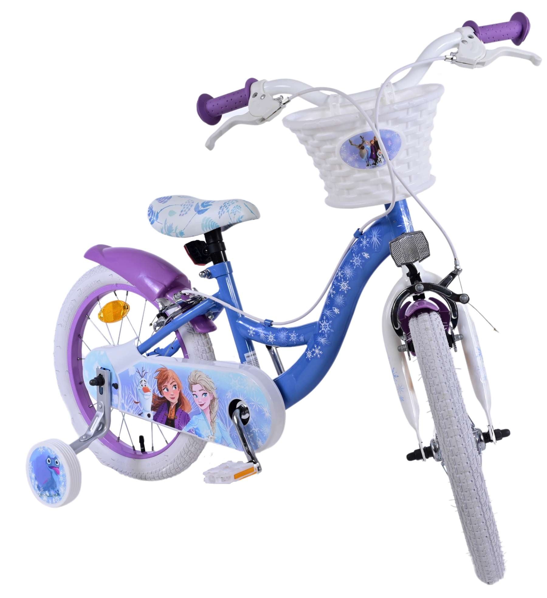 Disney Frozen 2 Kinderfiets - Meisjes - 16 inch - Blauw Paars - Twee handremmen