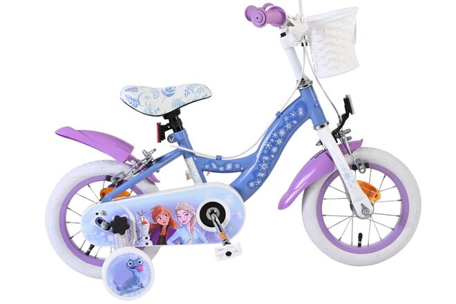 Disney die eiskönigin disney frozen 2 kinderfiets - meisjes - 12 inch - blauw paars - twee handremmen