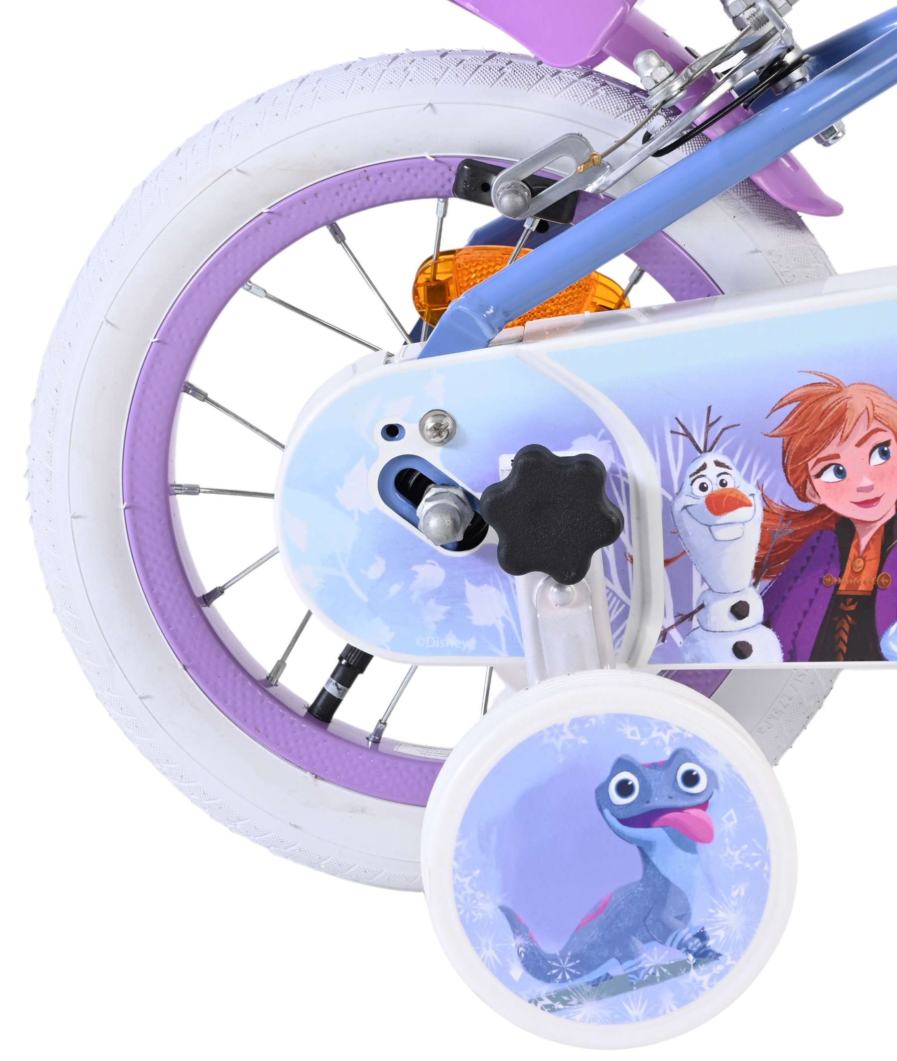 Disney die eiskönigin disney frozen 2 kinderfiets - meisjes - 12 inch - blauw paars - twee handremmen