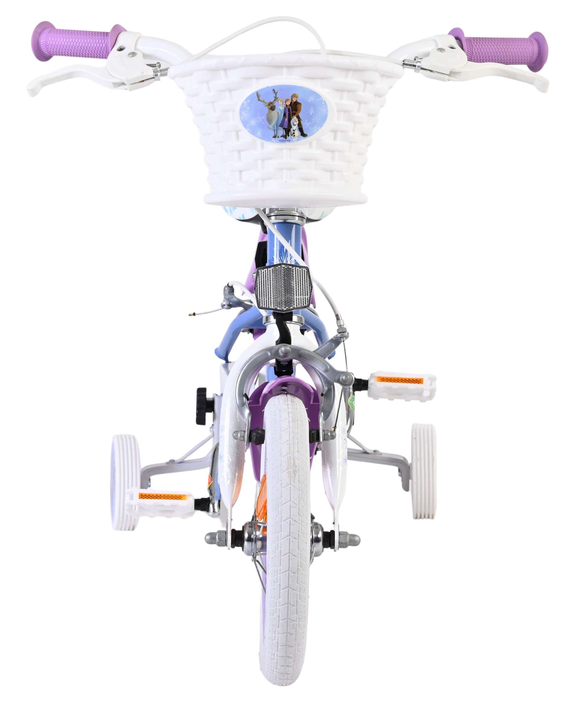 Disney die eiskönigin disney frozen 2 kinderfiets - meisjes - 12 inch - blauw paars - twee handremmen