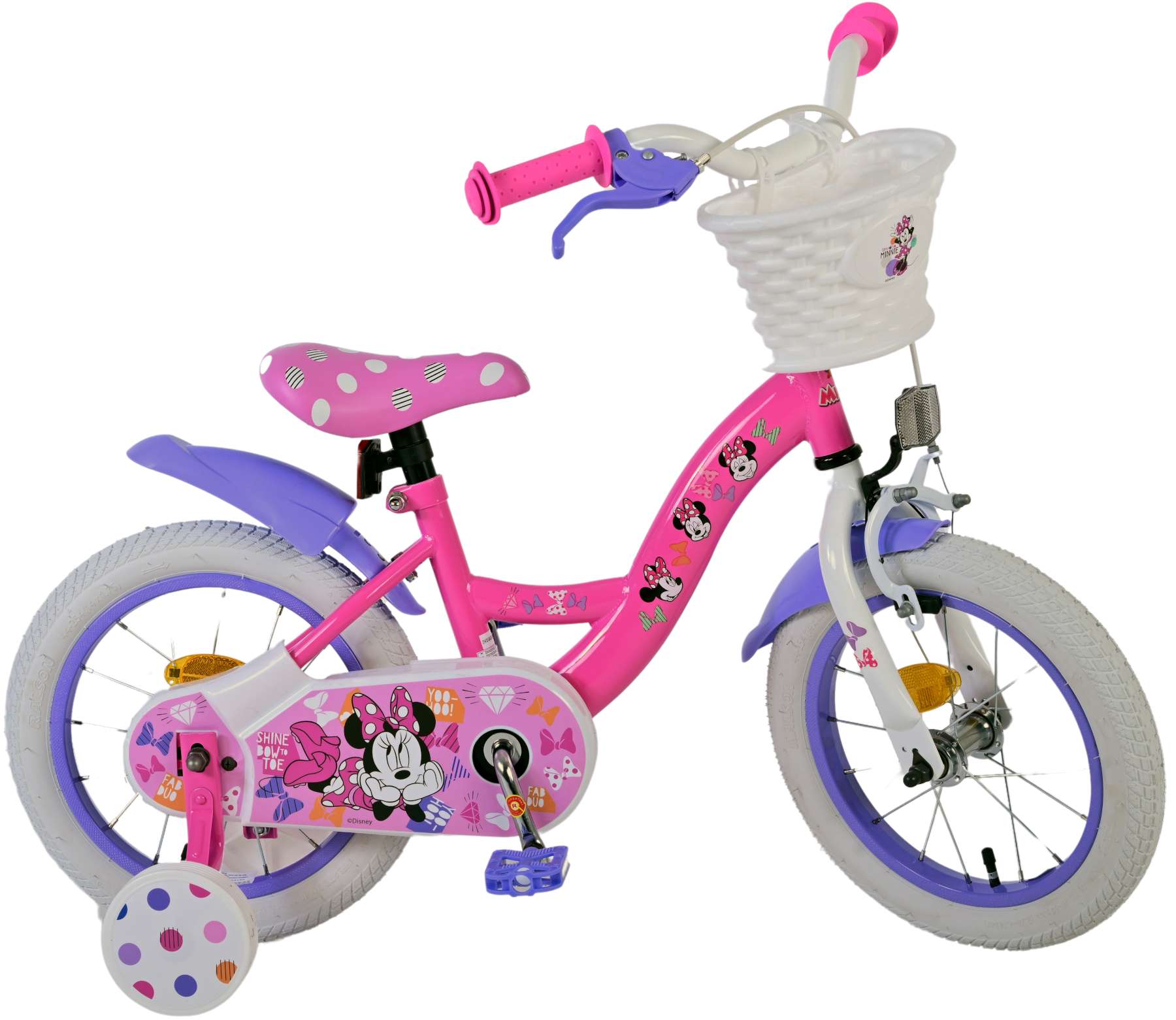 Disneyminnie schattigste ooit! kinderfiets - meisjes - 14 inch - roze