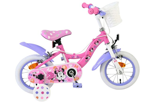 Disney minnie cutest ever! kinderfiets - meisjes - 12 inch - roze - twee handremmen