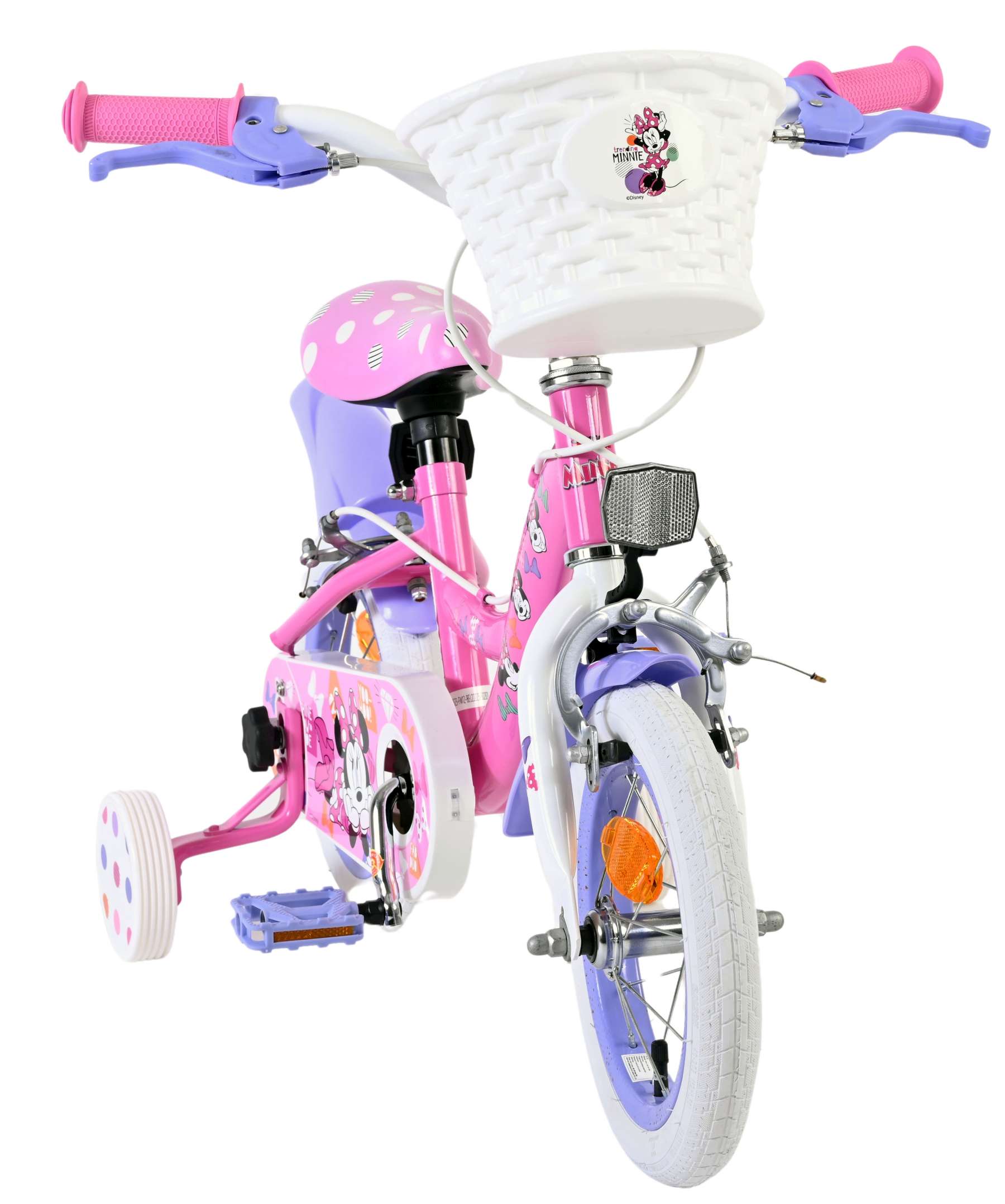 Disney minnie cutest ever! kinderfiets - meisjes - 12 inch - roze - twee handremmen