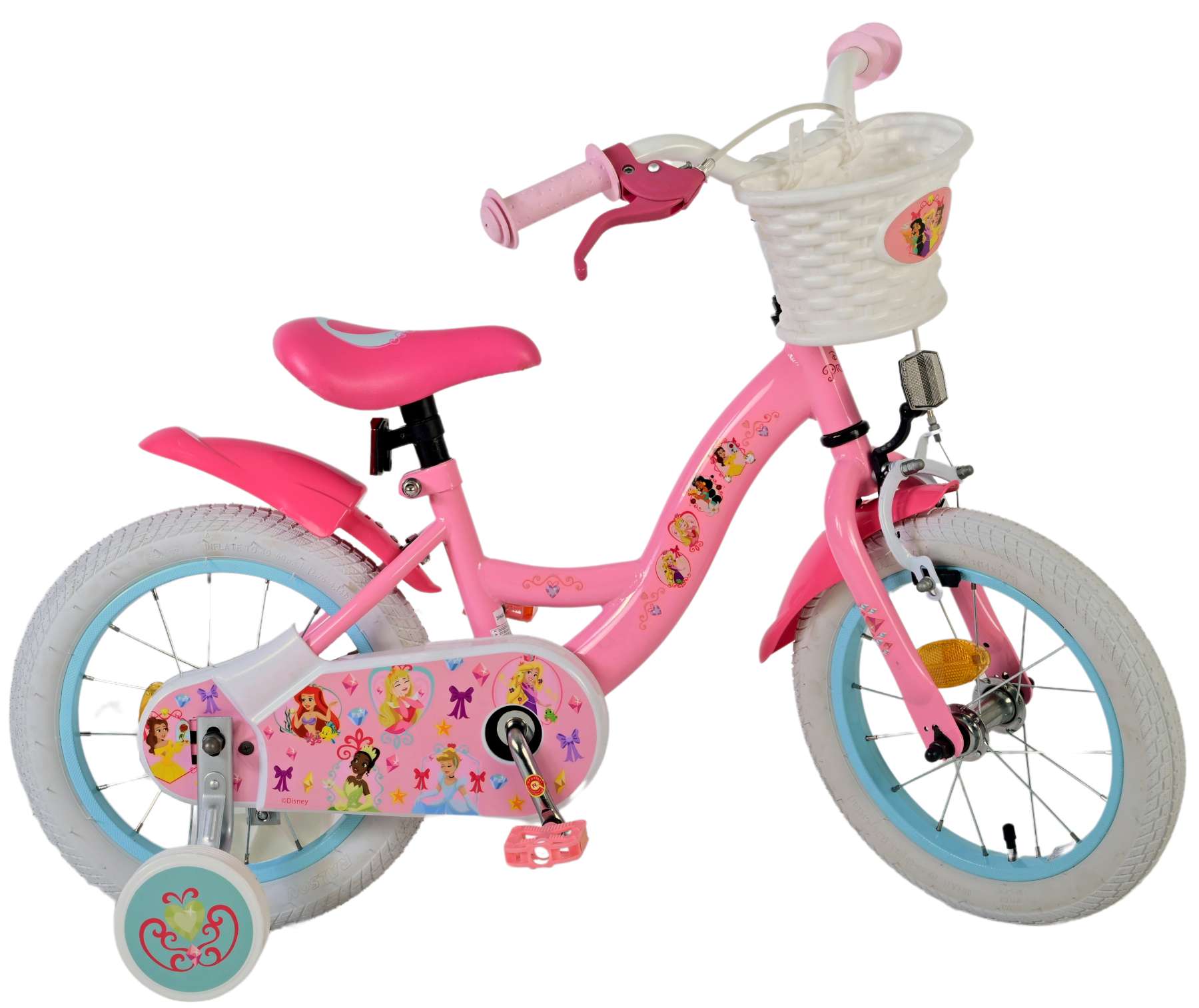 Disney prinses kinderfiets - meisjes - 14 inch - roze