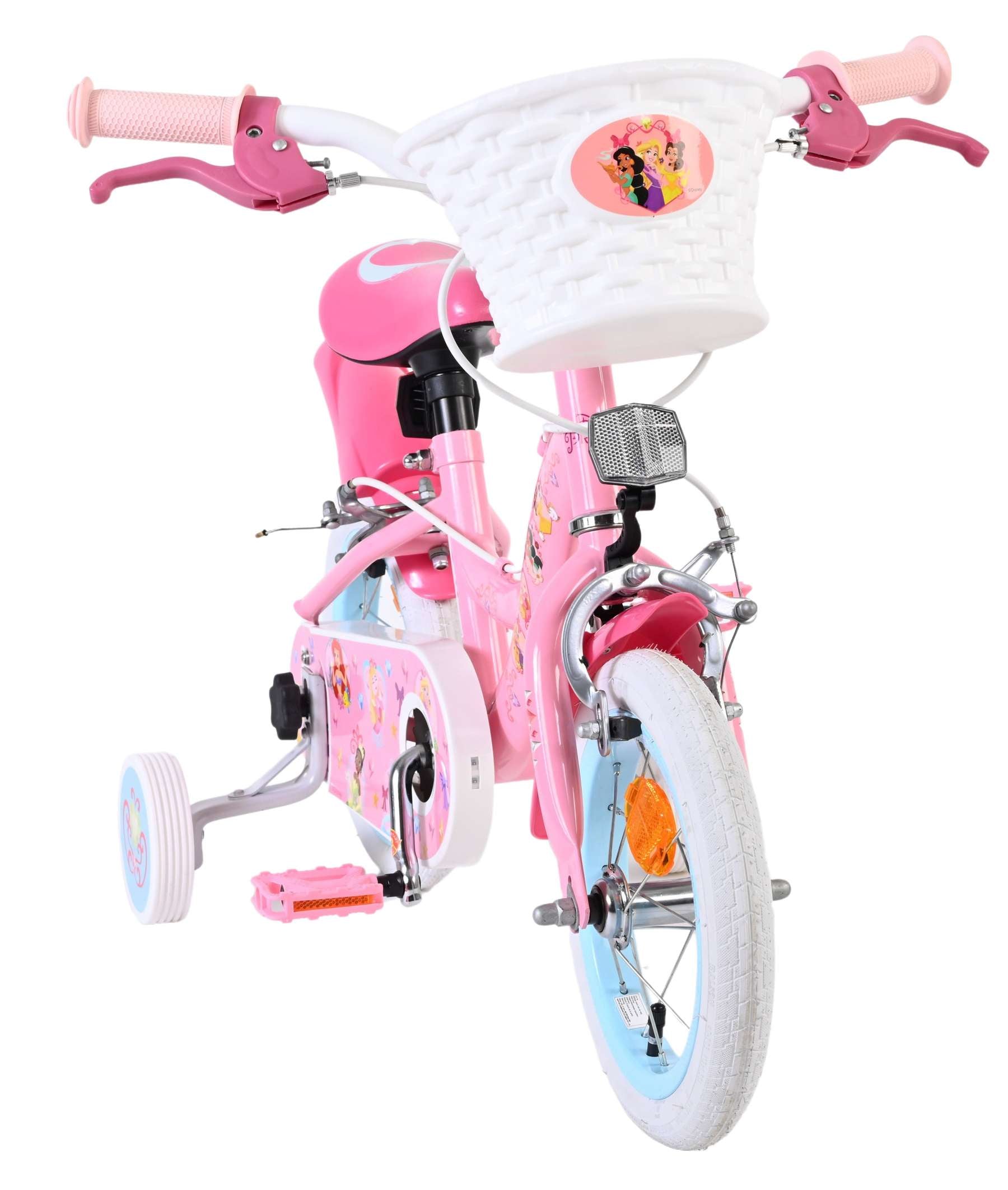 Disney prinzessin disney princess kinderfiets - meisjes - 12 inch - roze - twee handremmen