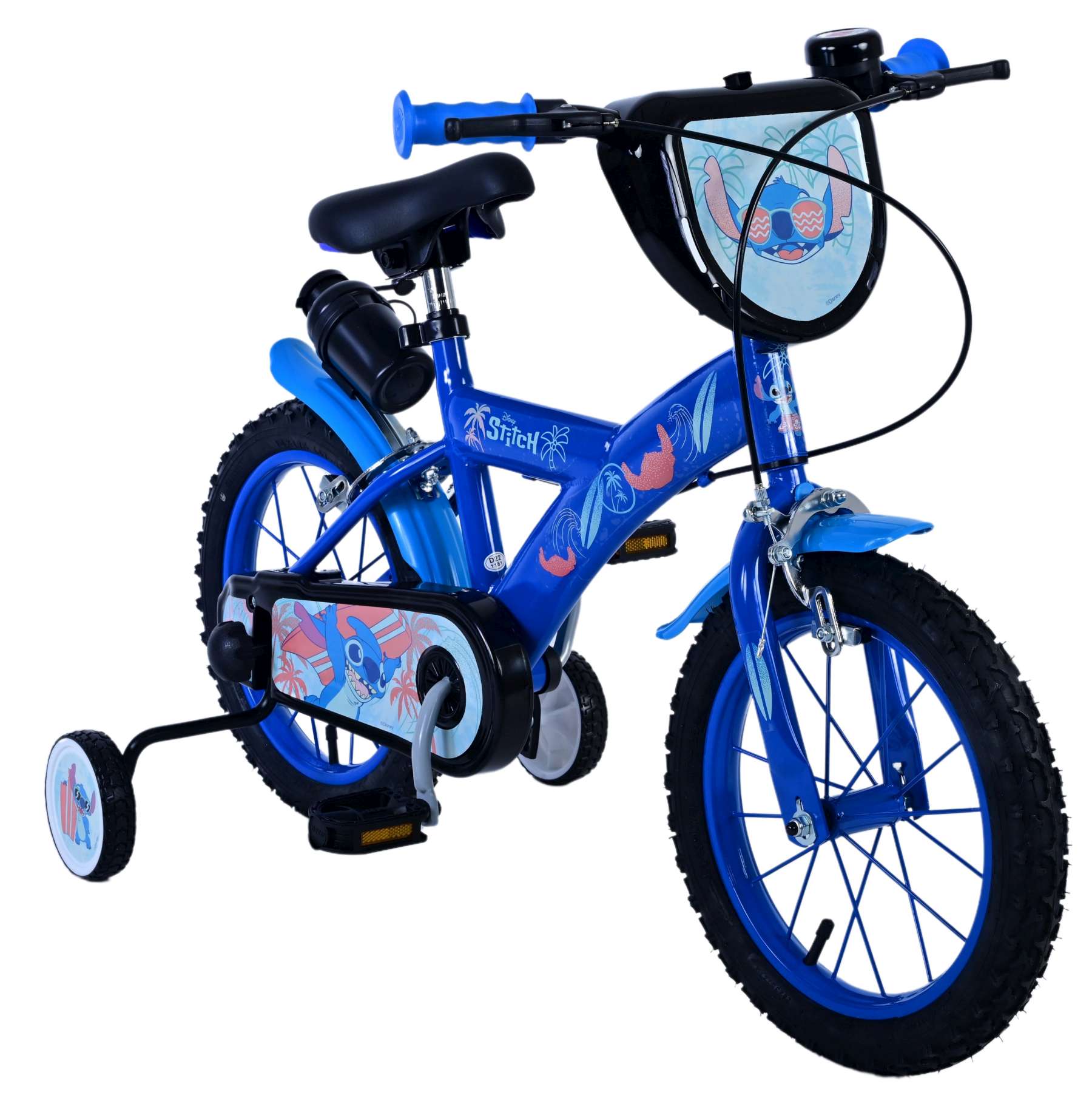 Stitch Stitch Kinderfiets Jongens 14 inch Blauw Twee handremmen