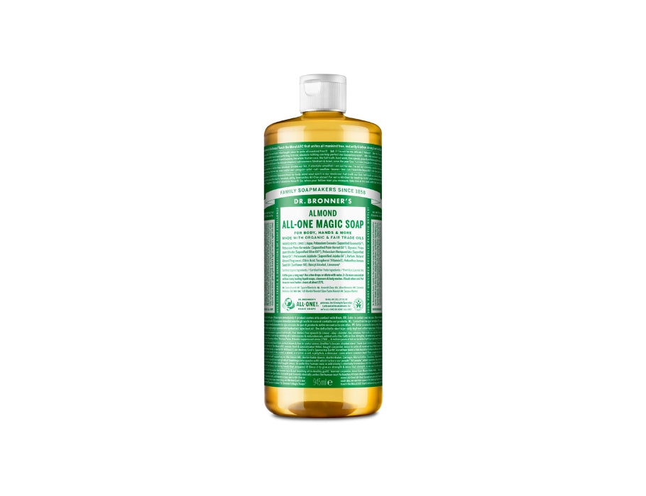Dr. bronner's vloeibare zeep - pure castilië - amandel - 945 ml