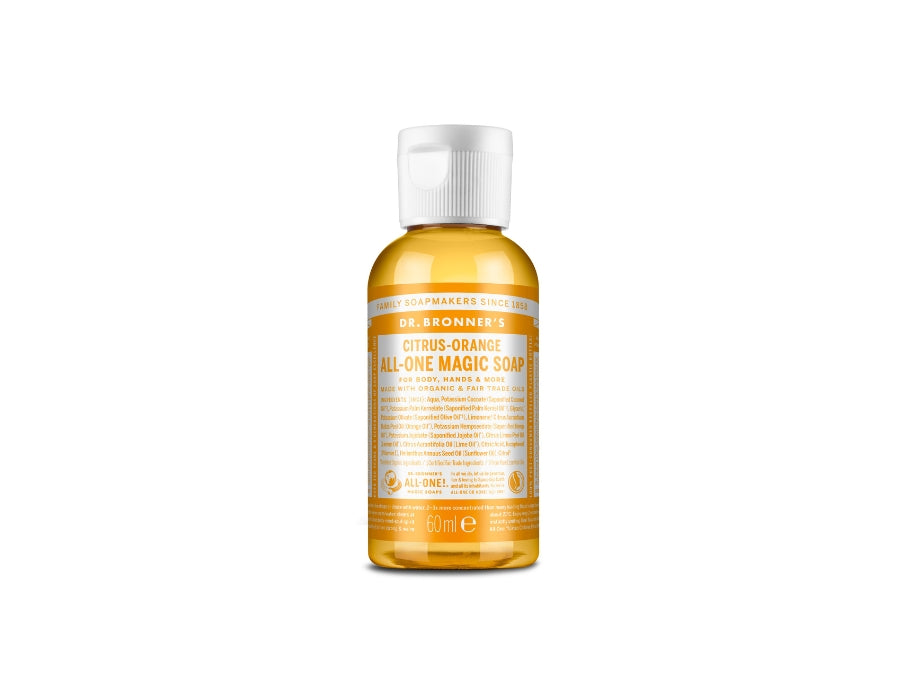 Dr. bronner's vloeibare zeep - puur castilla - citrus - 60 ml