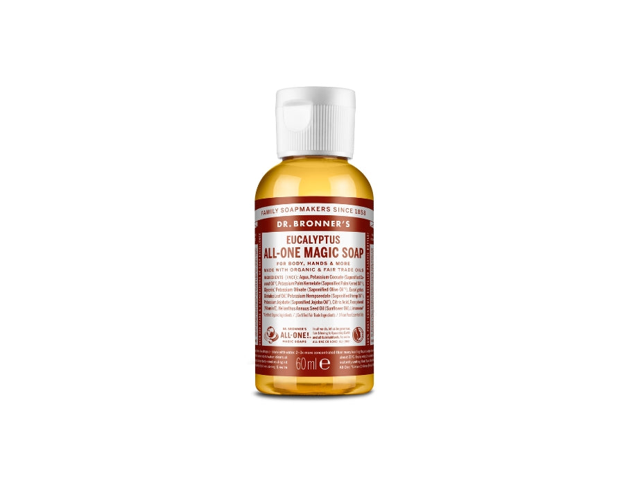 Dr. bronner's vloeibare zeep - puur castilla - eucalyptus - 60 ml
