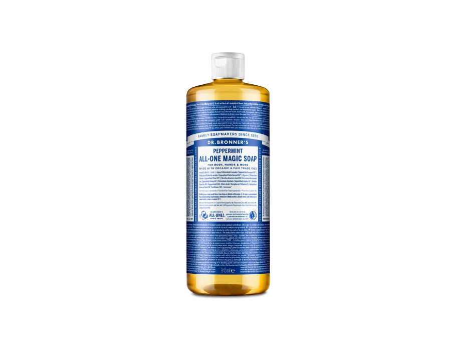 Dr. bronner's vloeibare zeep - puur castilla - pepermunt 945 ml