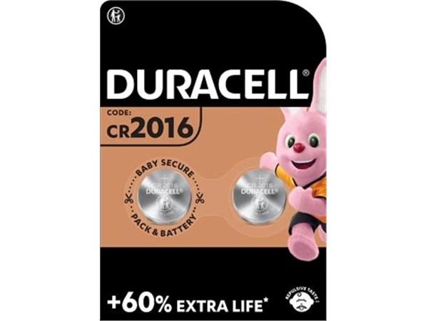 Pile bouton Duracell Cr2016 | Lithium | 3V | 80mAh