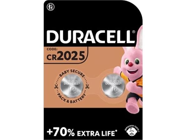 Duracell knoopcel electronics cr2025 (2 stuks)