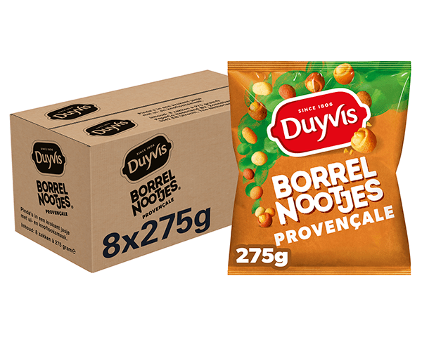 Duyvis borrelnootjes provençale (8x 275gr)